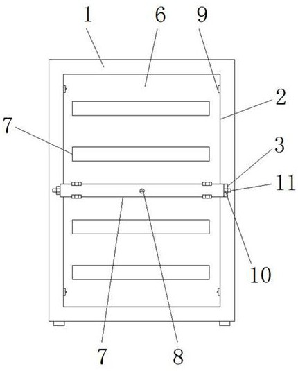 Inner cavity layered power control cabinet with protection structure