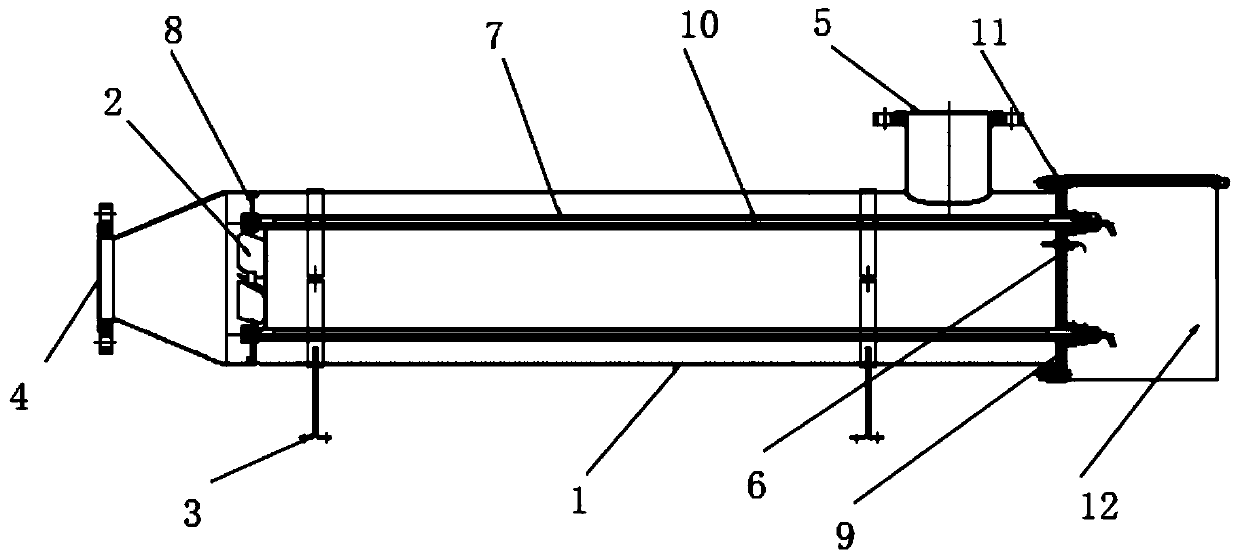 No-clean UV sterilization device for secondary water supply