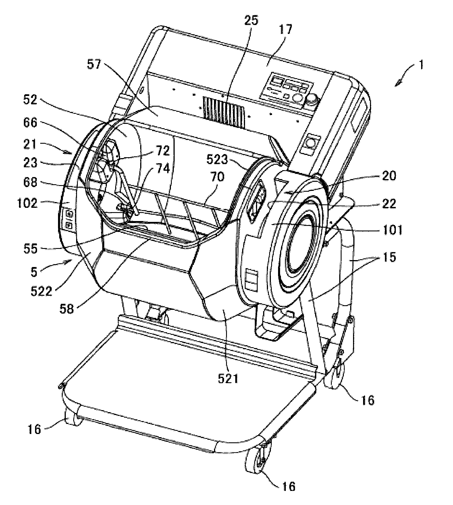 Drum for cooked-rice stirring apparatus and cooked-rice stirring apparatus