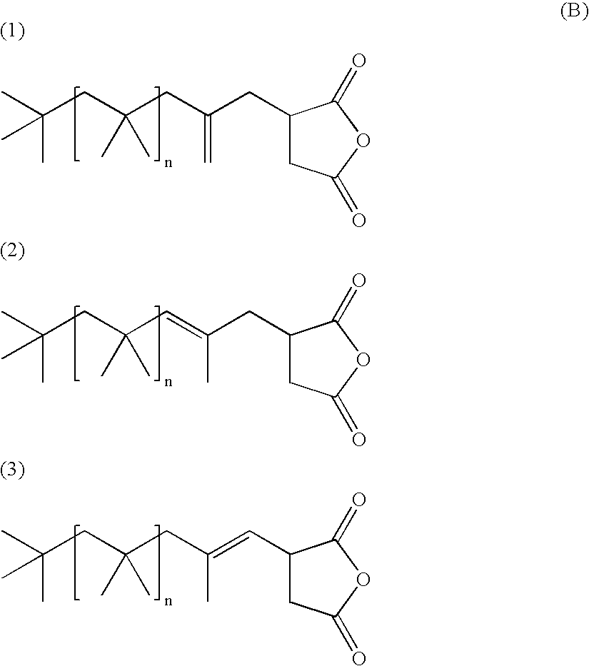 Low molecular weight branched alkenyl succinic acid derivatives prepared from low molecular weight polyisobutene and unsaturated acidic reagents