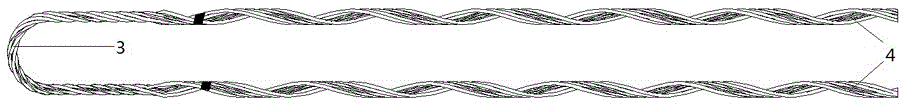 Strain clamp for composite-core reinforced cable