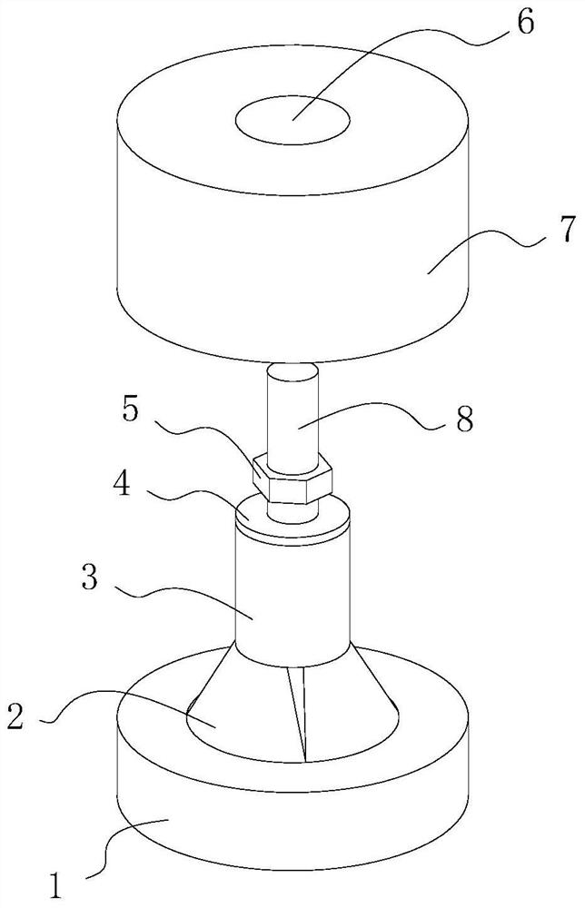 Anti-deformation mold pressing device for disc spring tempering