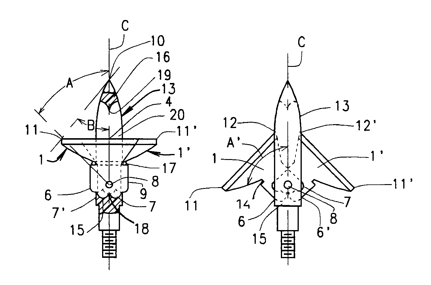 Multi-bladed expandable broadhead