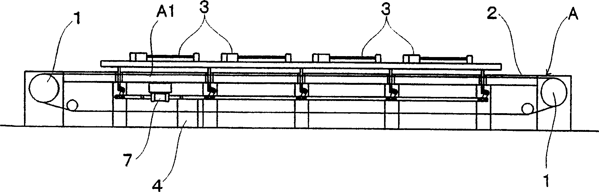 Lifting device of dyeing mechanism for flat screen printing machine