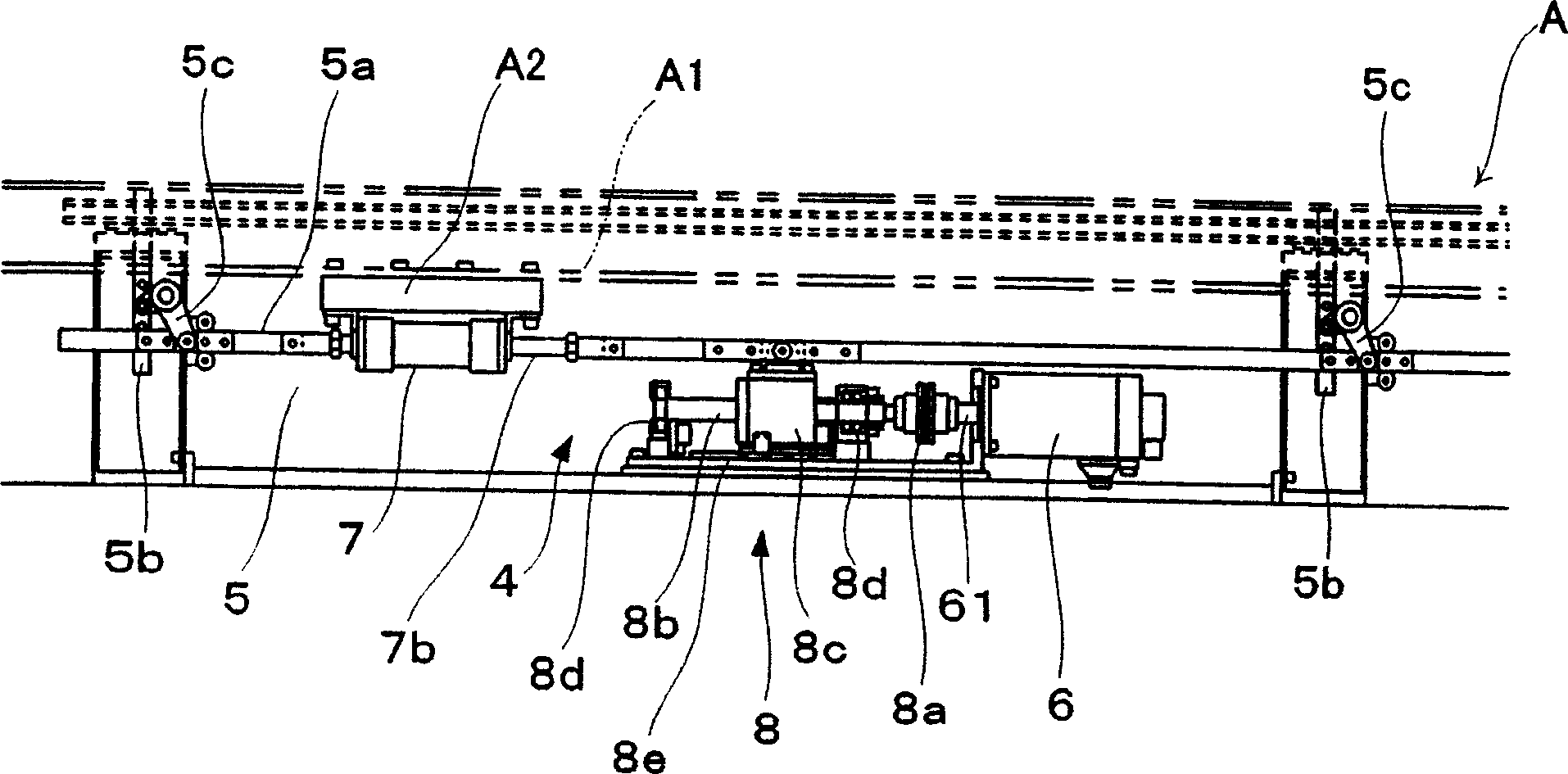 Lifting device of dyeing mechanism for flat screen printing machine