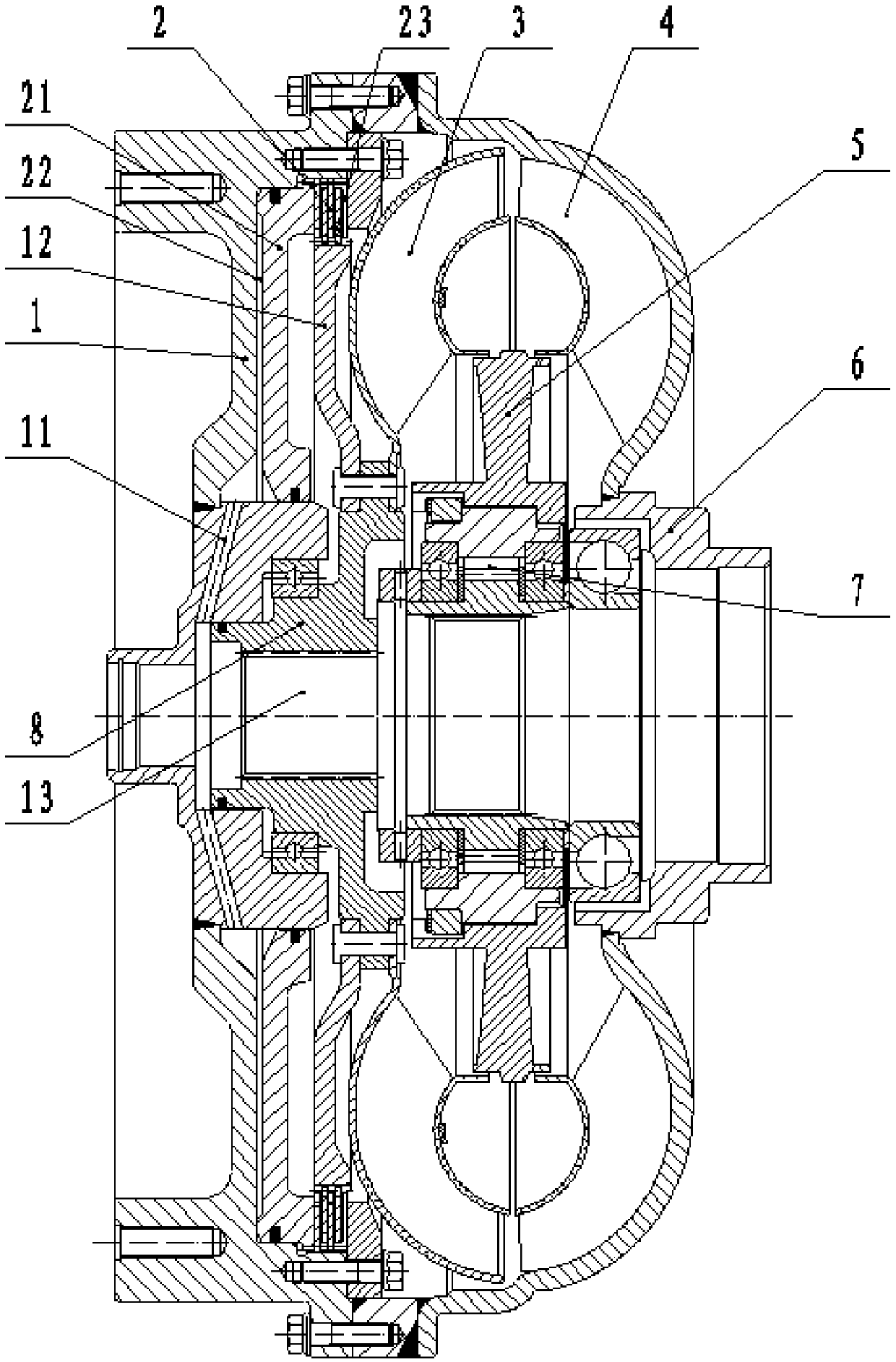 Hydraulic torque converter with reversing dragging function