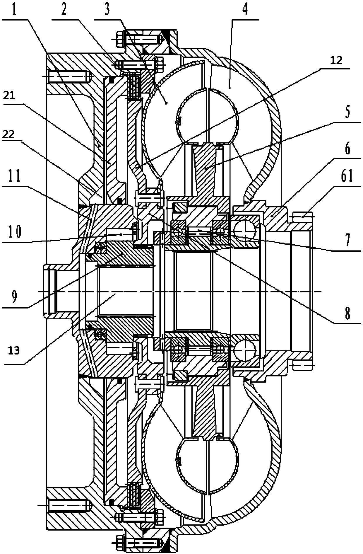 Hydraulic torque converter with reversing dragging function