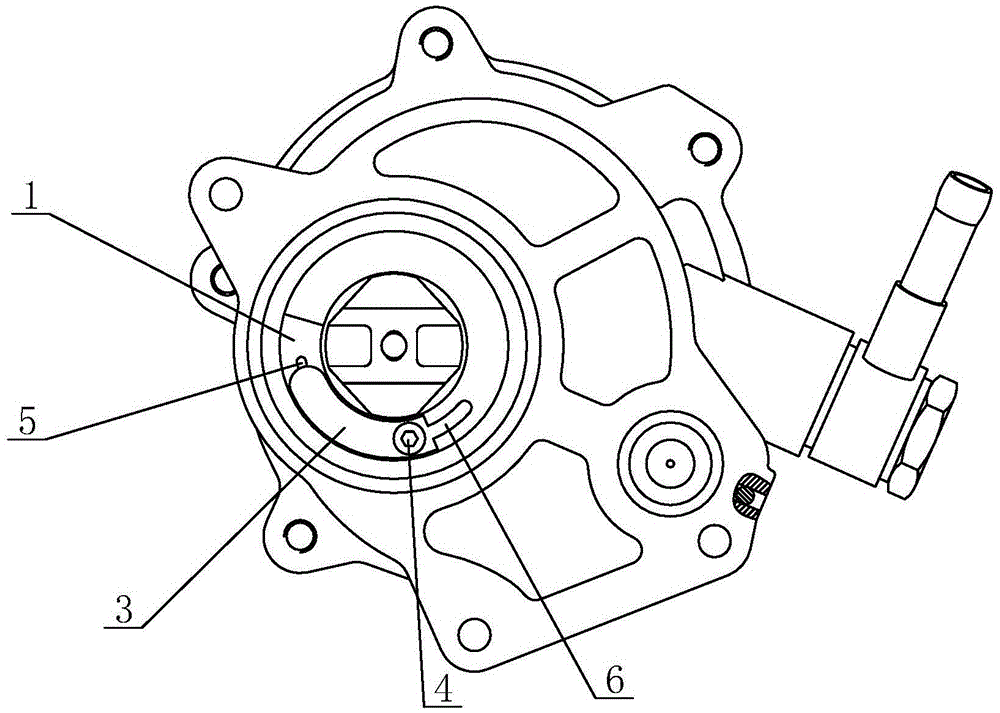 Mechanism for reducing quantity of oil accumulated in pump cavity of vacuum pump