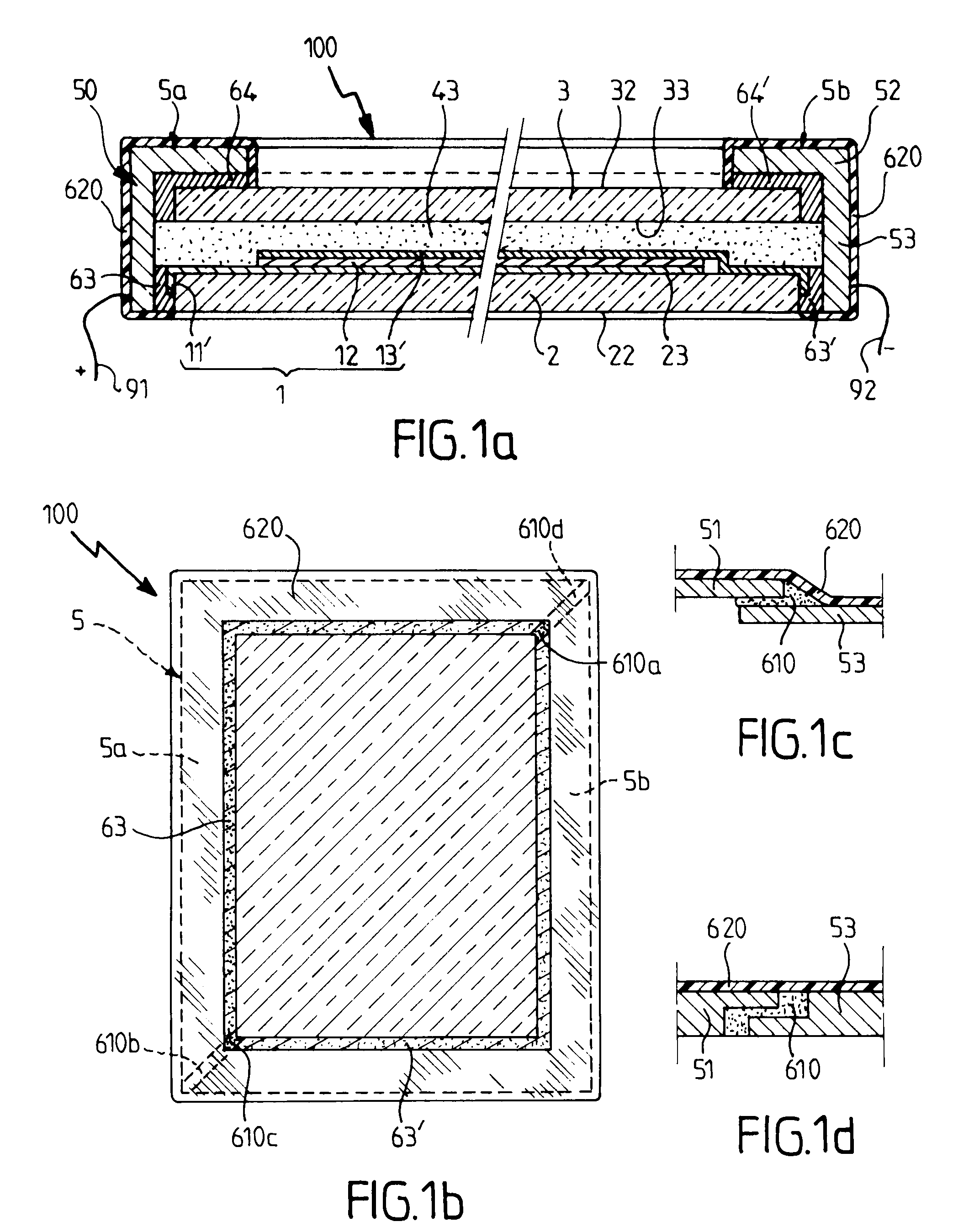 Active device having variable energy/optical properties