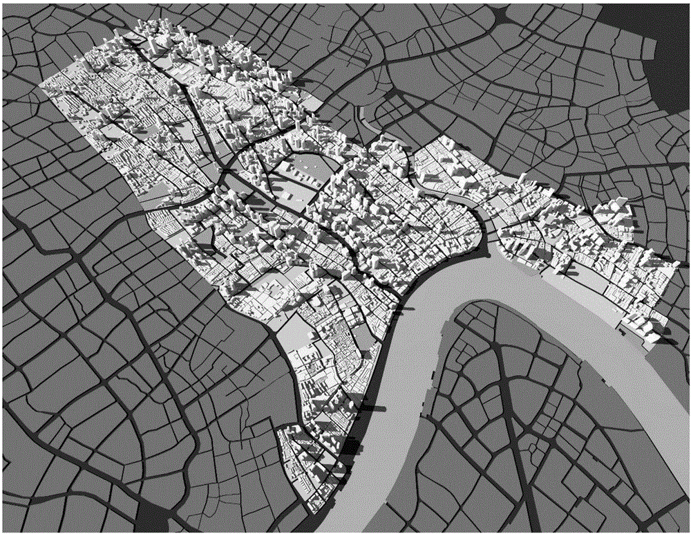 Method for dynamically measuring distribution density of city population in real time