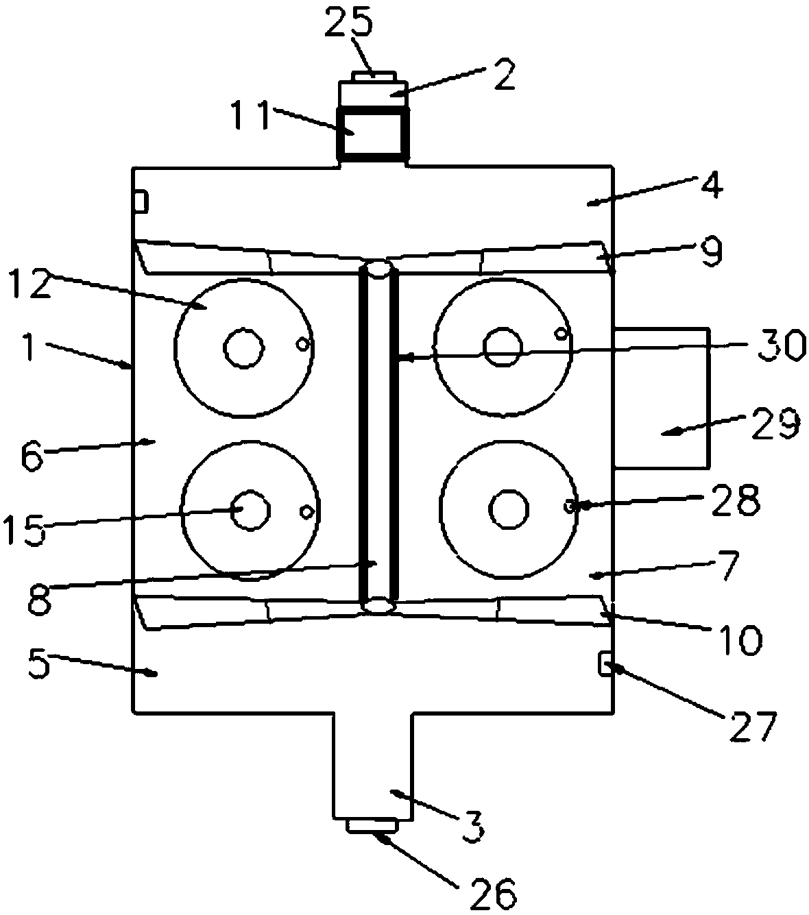 Gas compressor with variable camber guide vanes