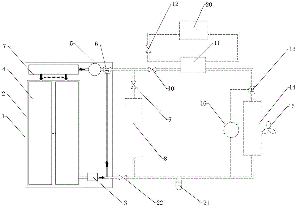 Thermal management system and working method for electric vehicle battery pack