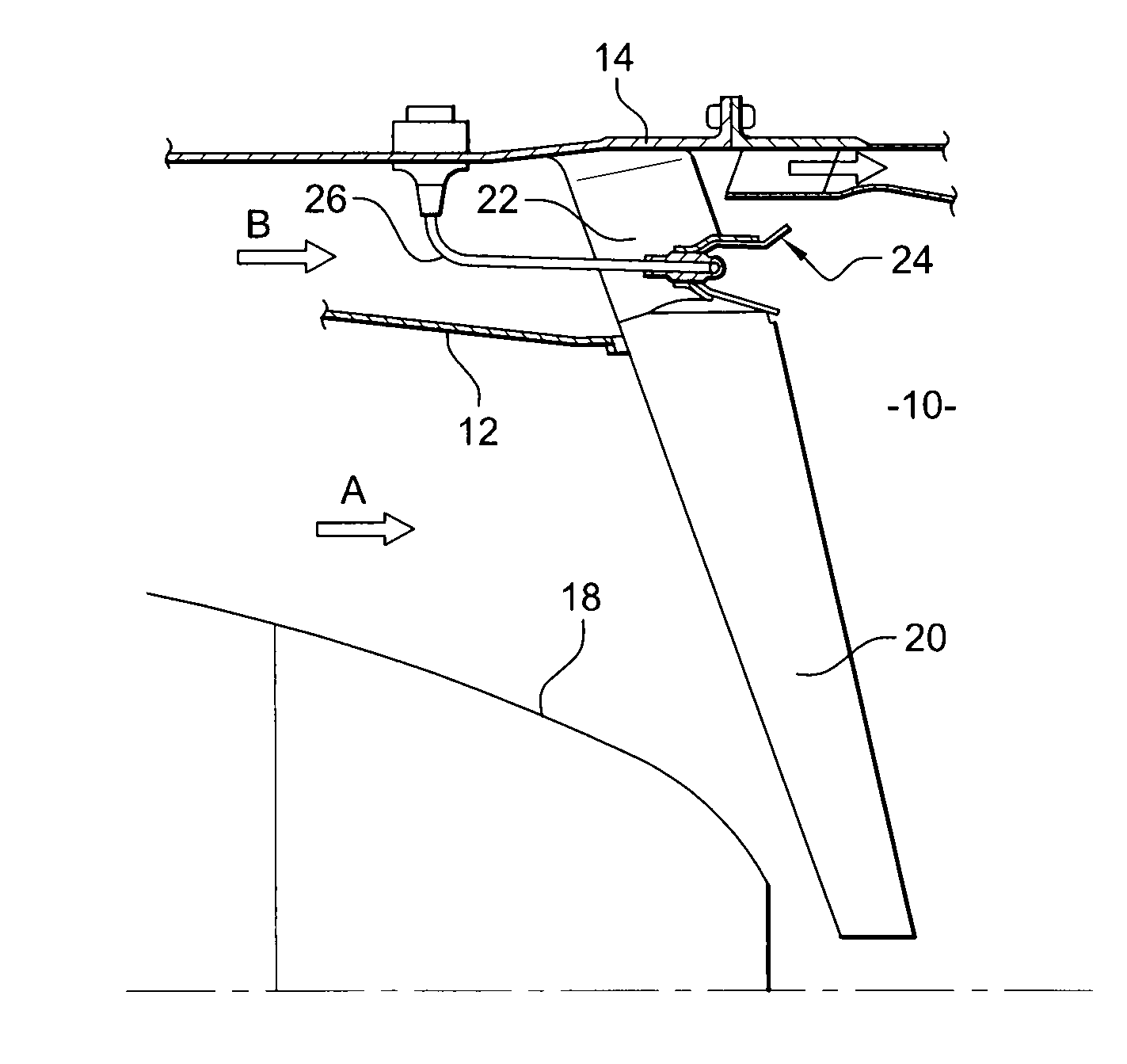 Afterburner chamber for a turbomachine