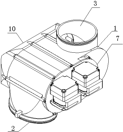 Multi-motor drive built-in valve for large-flow gas meter