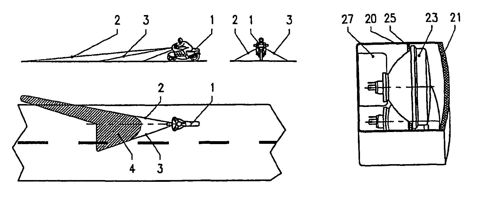 Headlight unit for single-track two-wheeled vehicles