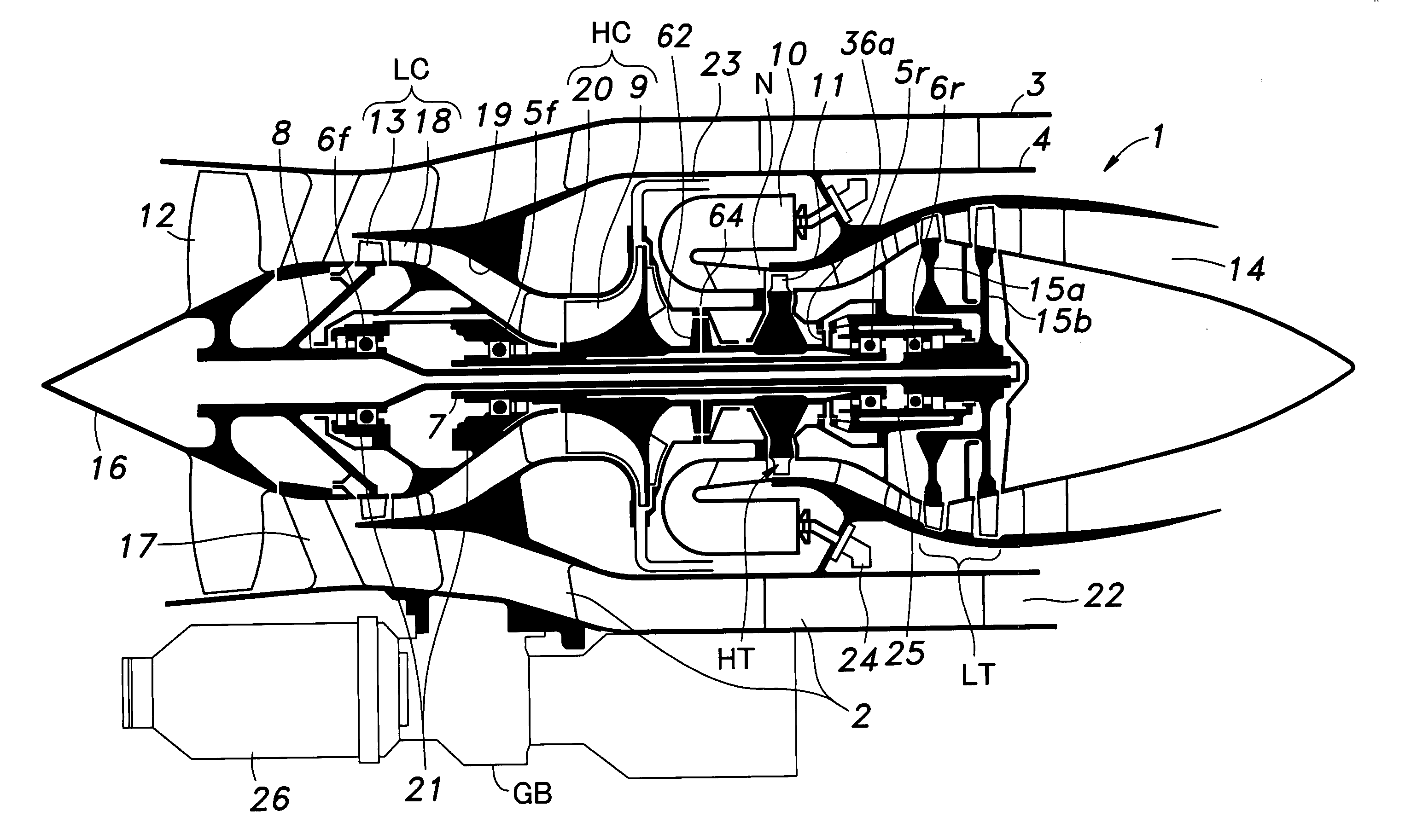 Device for supplying secondary air in a gas turbine engine