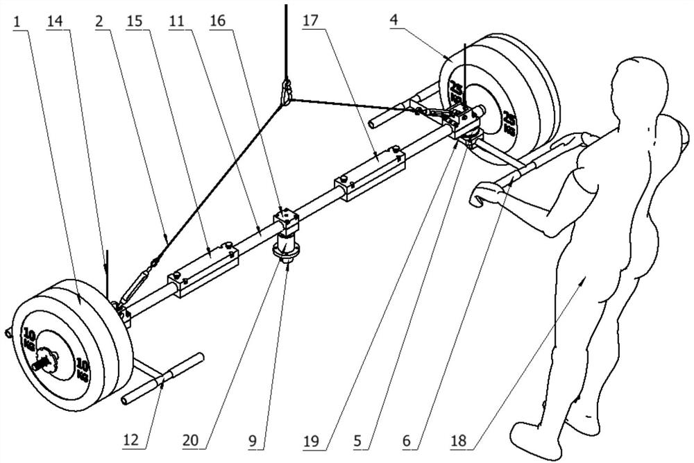 A kind of rope-suspended astronaut microgravity environment simulation training device and training method