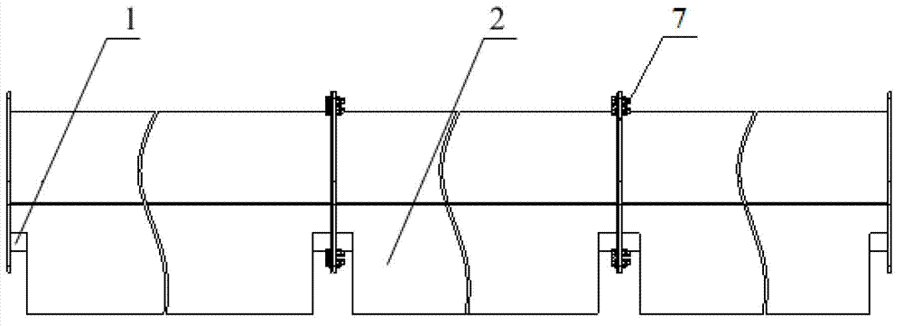 Internal filling type anti-impact underwater floating barrel platform