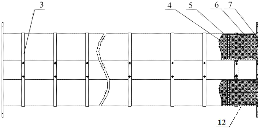 Internal filling type anti-impact underwater floating barrel platform