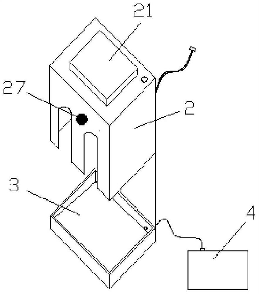 Two-hand disinfection device for hospital nursing personnel