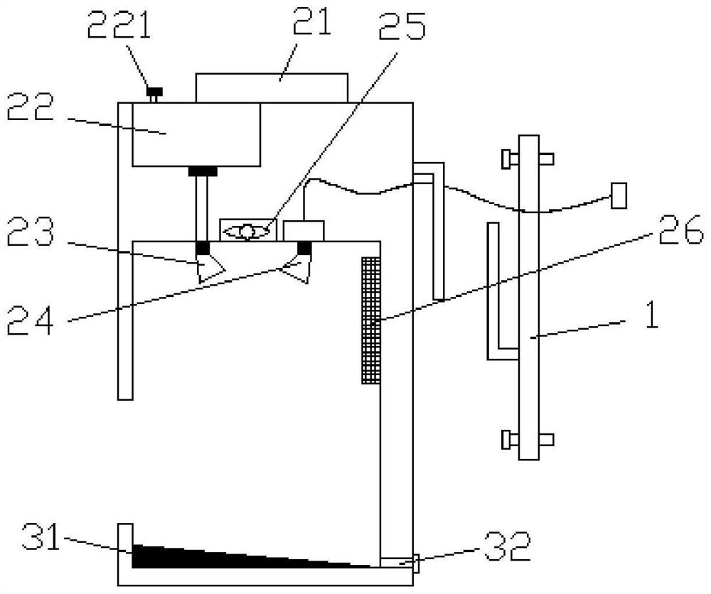 Two-hand disinfection device for hospital nursing personnel