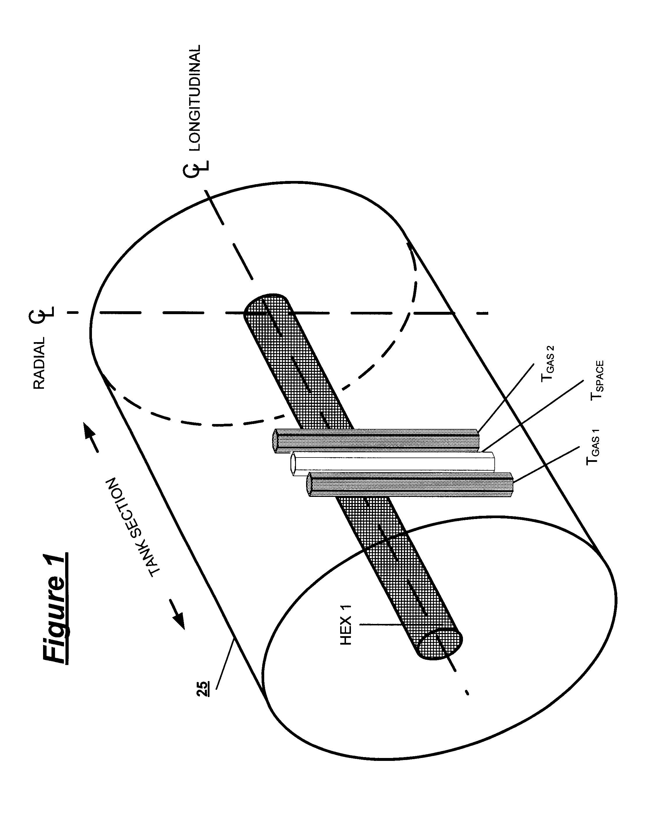 Shaped absorbent media installed in a high pressure tank