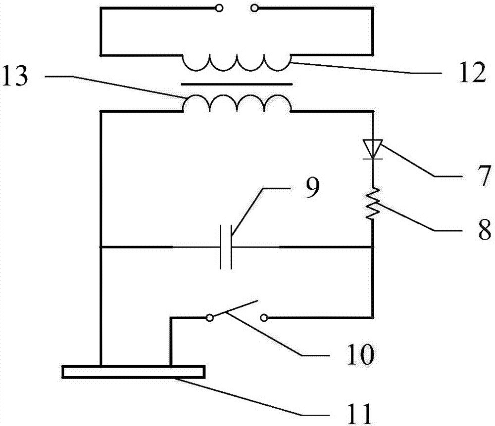 Electromagnetic pulse based light alloy plate gas bulging forming device and forming method