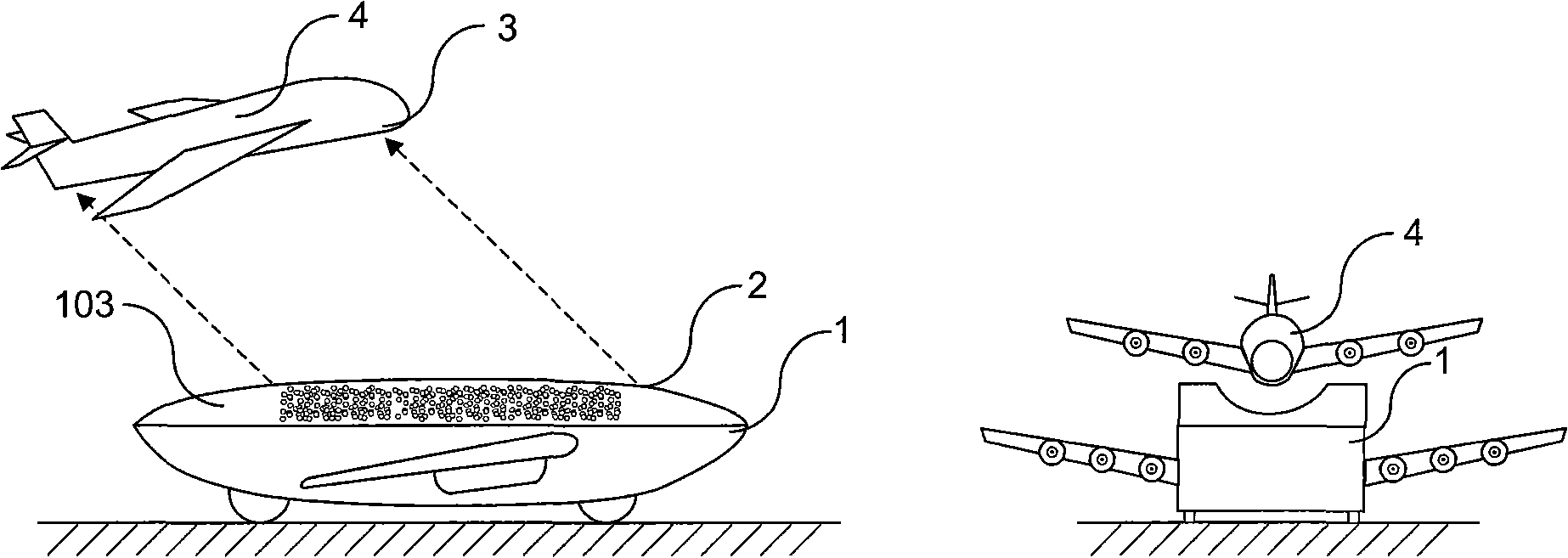 Safe landing system and method for rescuing airplane out of action in flight