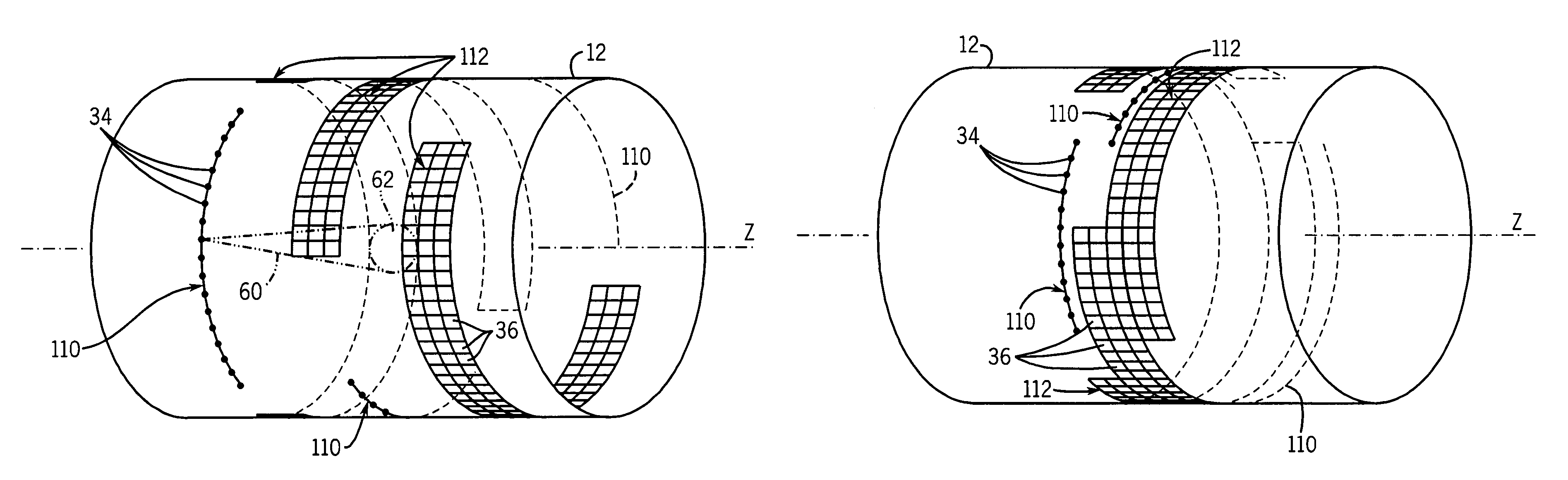 Acquisition and reconstruction of projection data using a stationary CT geometry