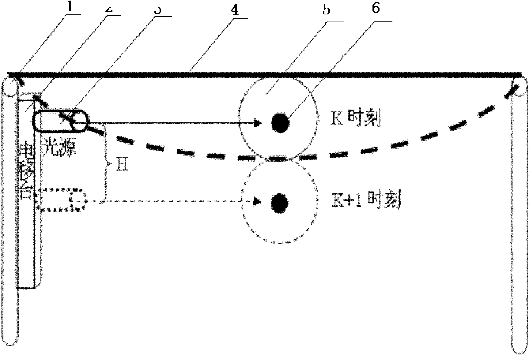 Method for testing deflection/longitudinal displacement change of bridge based on four-quadrant position detector