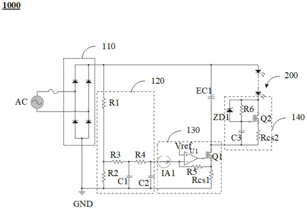 LED drive circuit, LED constant current driver and lighting equipment