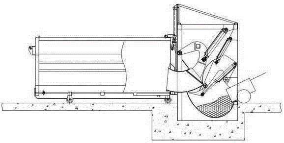 Swing rod garbage compression equipment