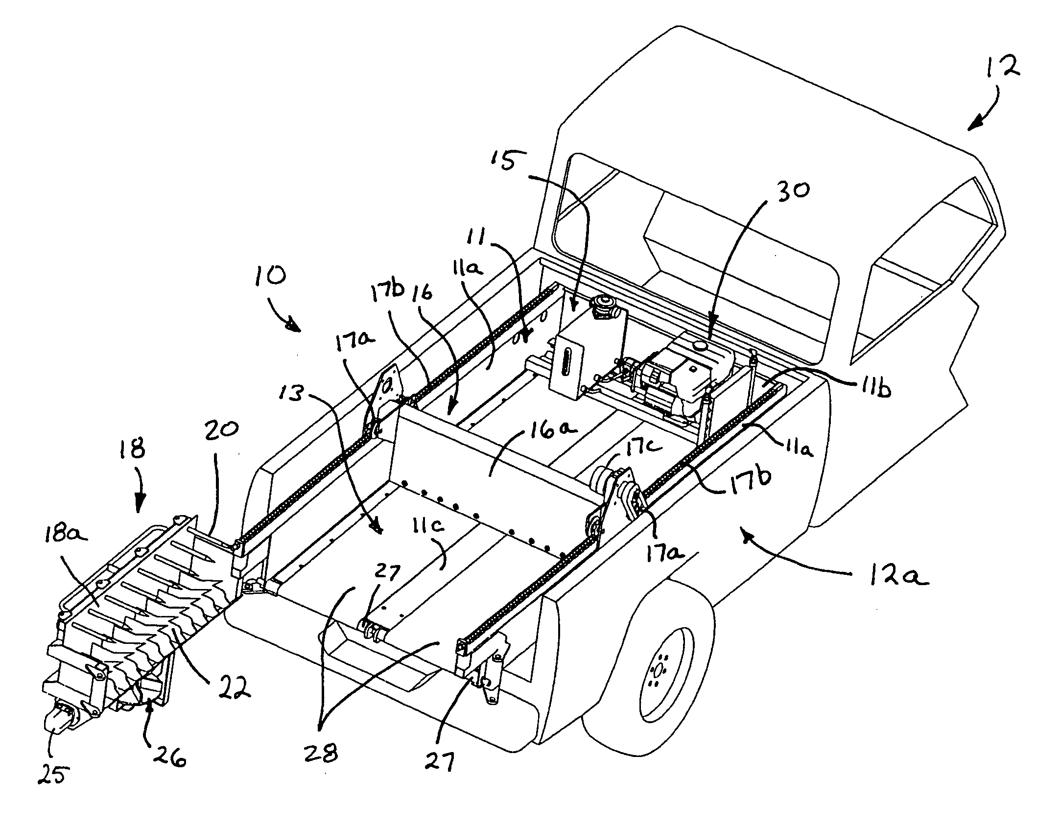 Material handling device for vehicle