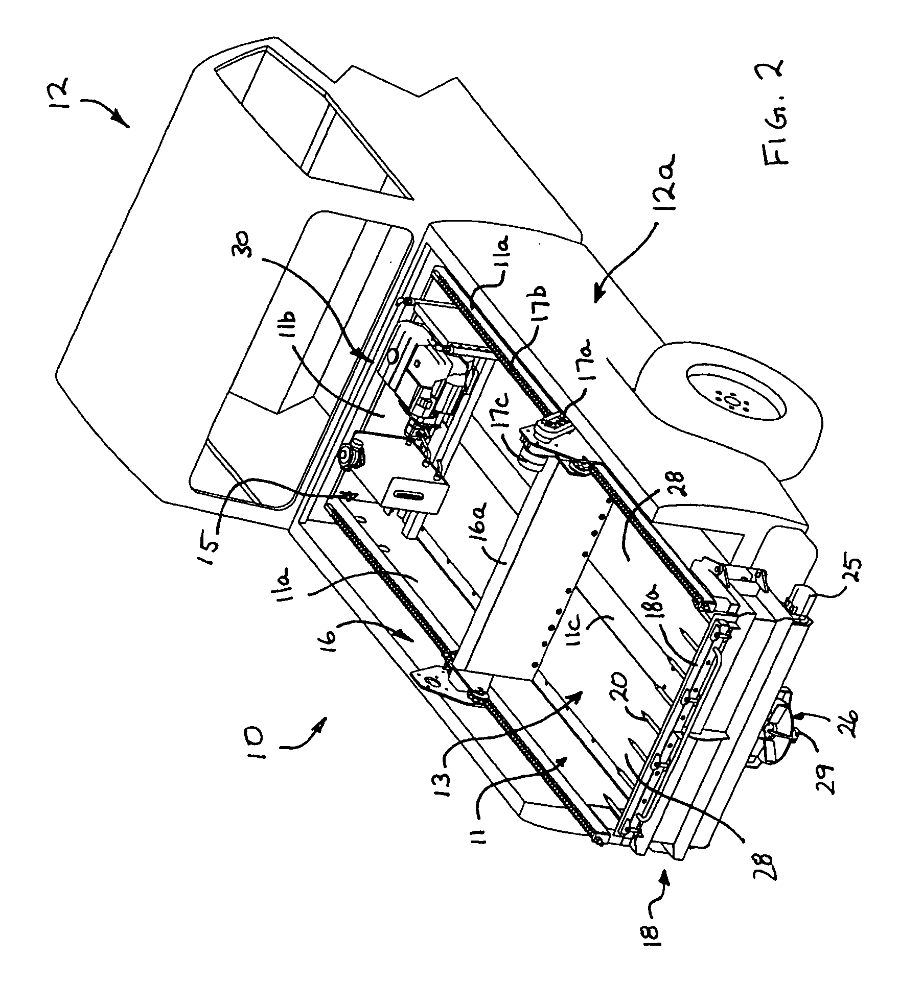 Material handling device for vehicle