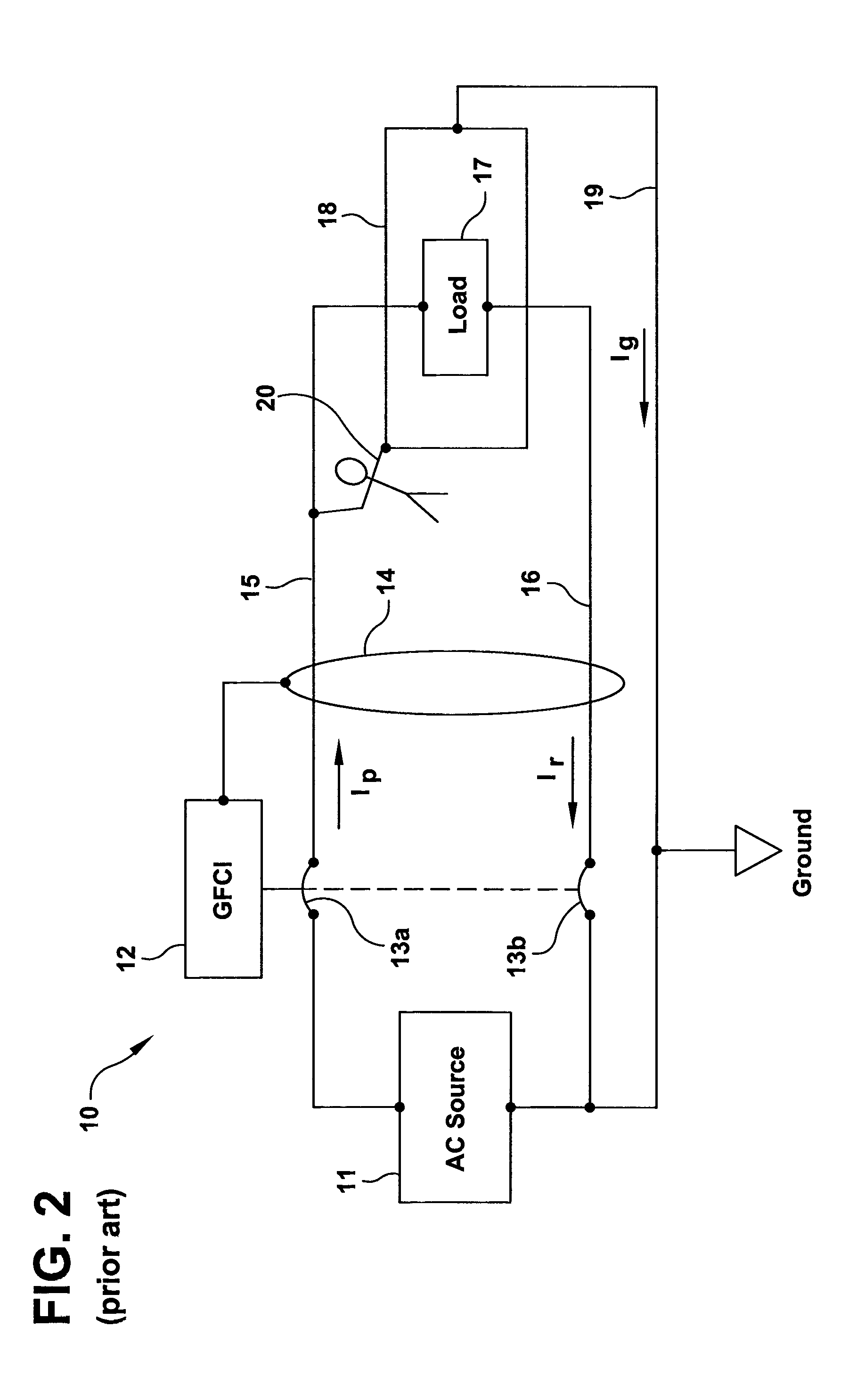 Ground fault detection device