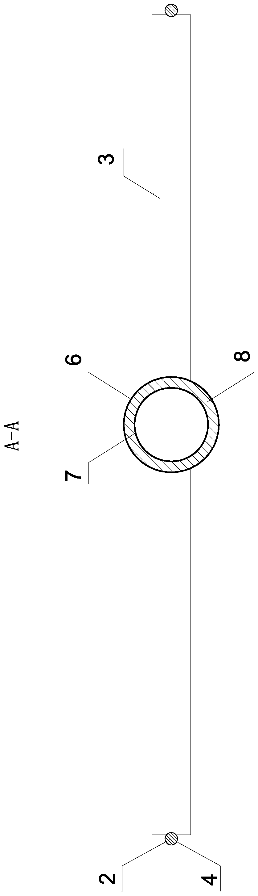 Fabricated stay bar prestressing sandwich pipe concrete combined member