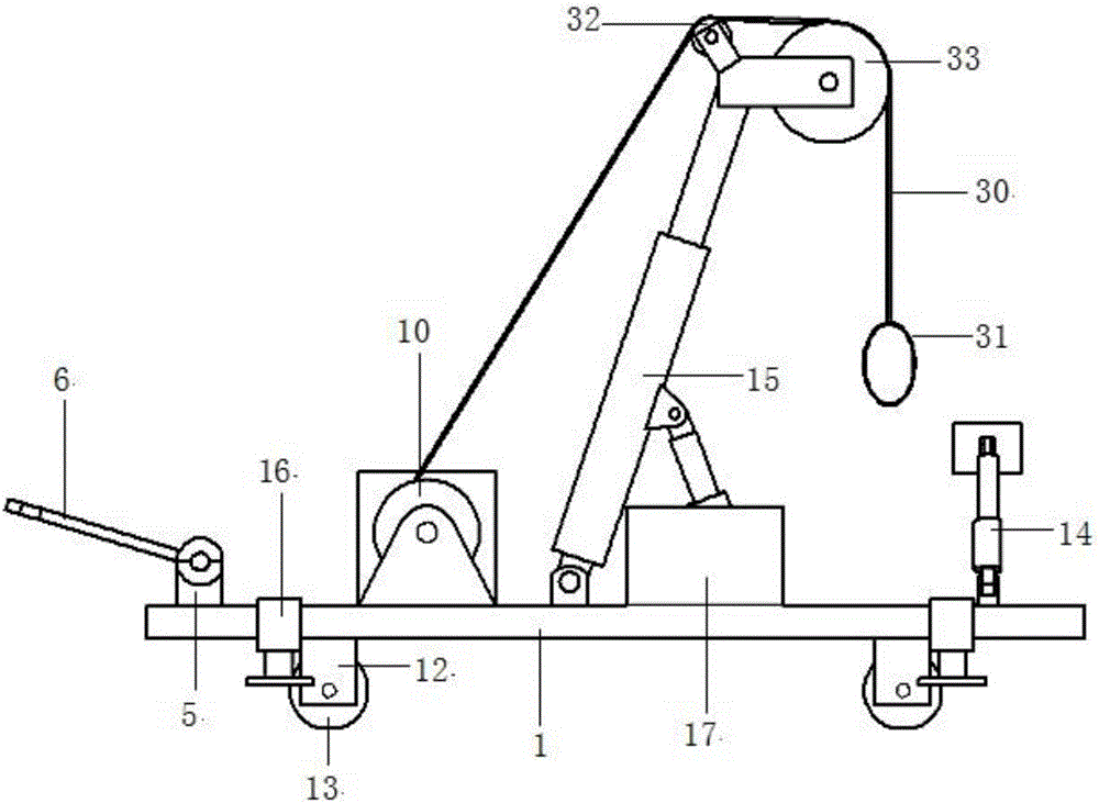 Waste telegraph pole removing machine