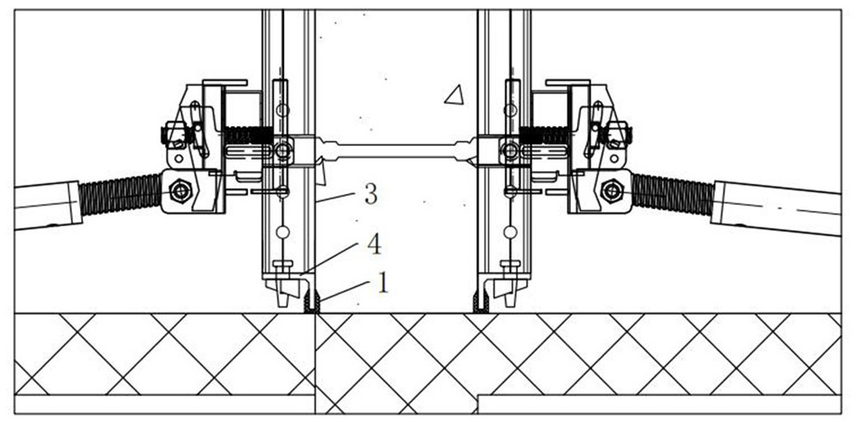 Wall formwork root U-shaped rubber plugging device and mounting structure thereof