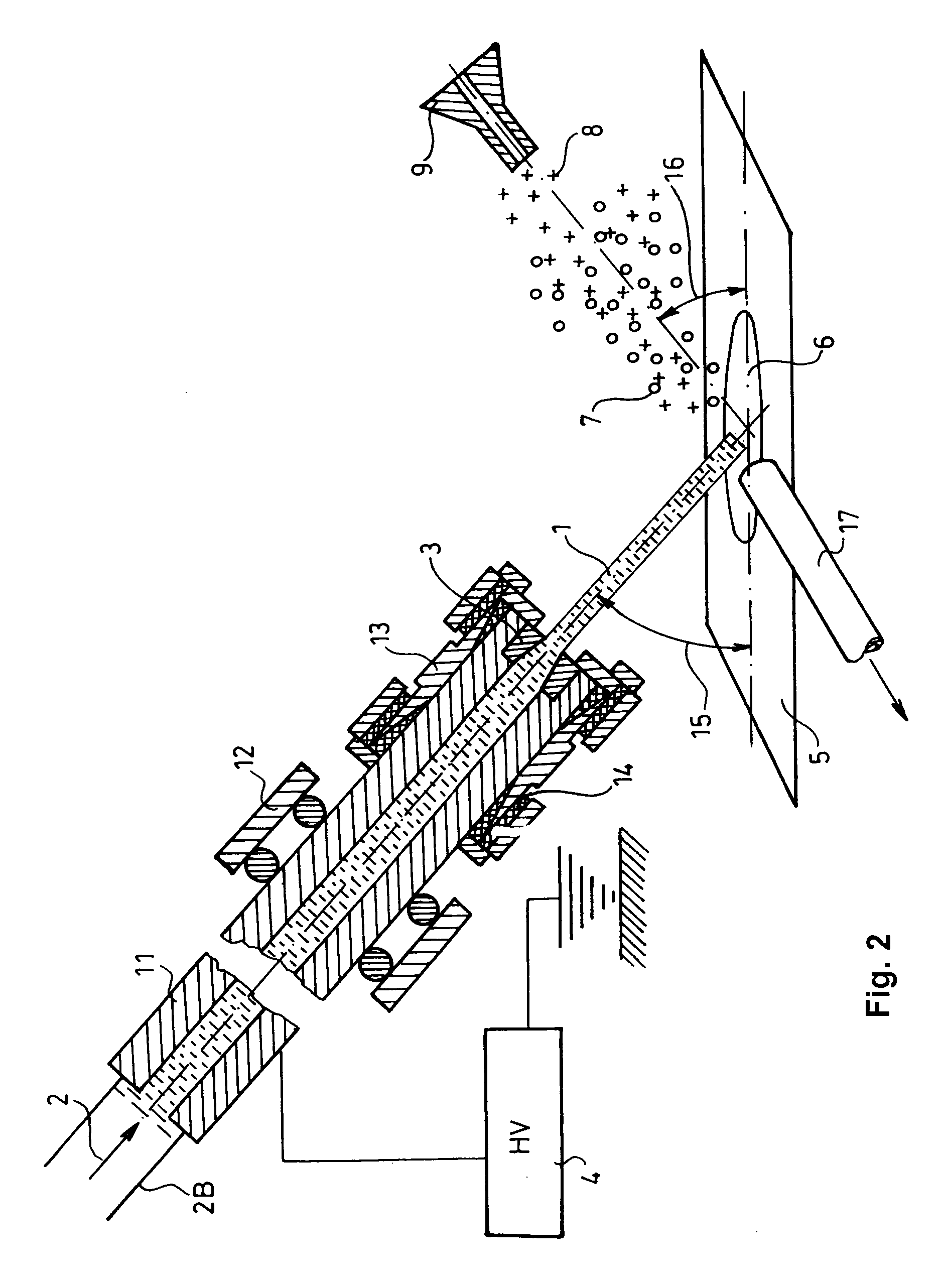 Method and device for desorption ionization by liquid jet