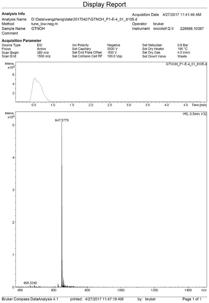 A diradical compound composed of triarylmethyl radical and nitroxide radical and its salt, its preparation method and application