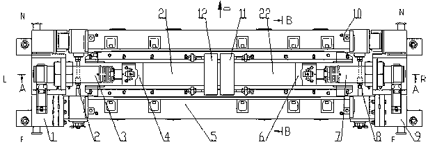 Crystallizer system for continuously casting double-flow plate blanks