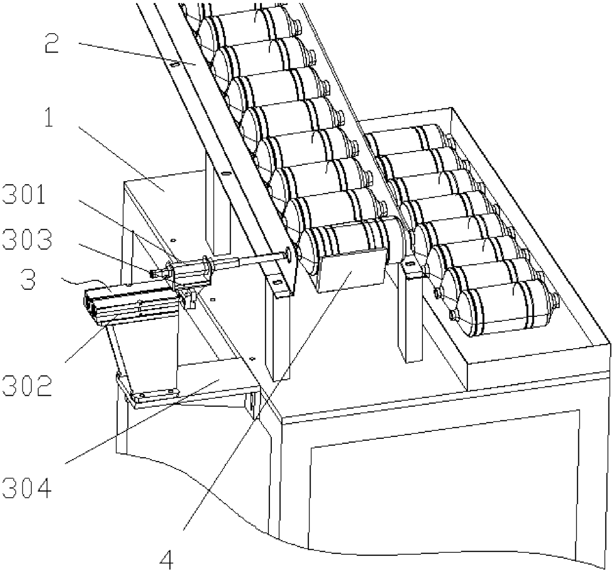 An automatic press-fitting production line for small steel pipes for liquid receivers