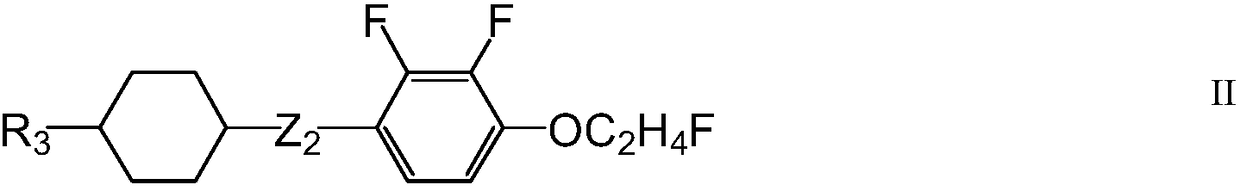 Nematic liquid crystal composition containing fluoroethoxy structure and application of nematic liquid crystal composition