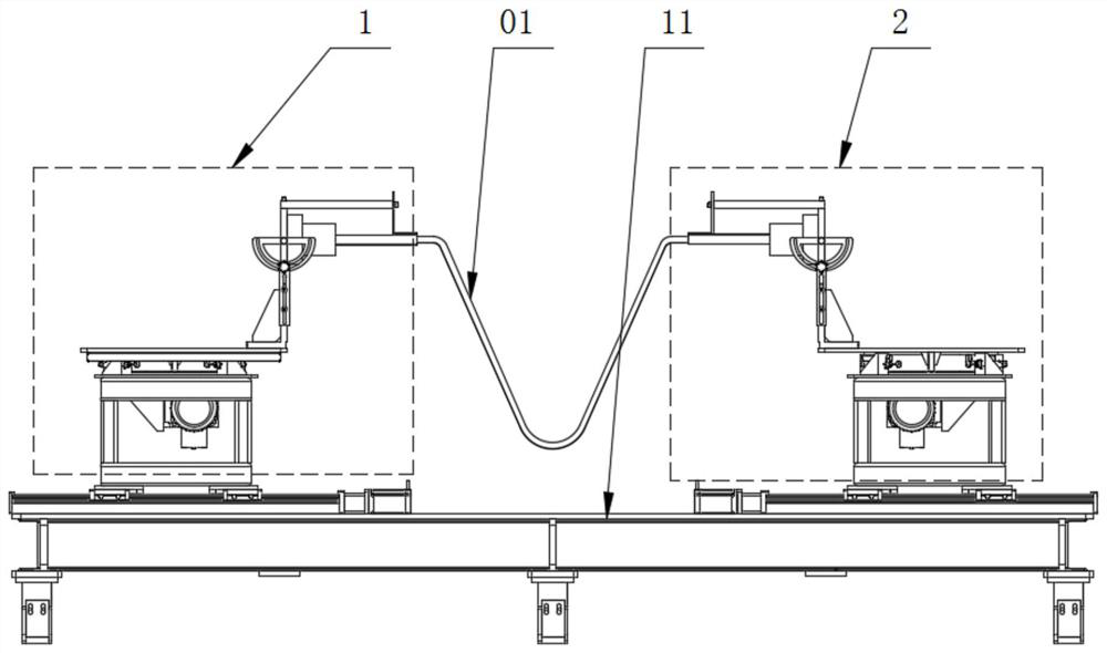 Jumper wire test system and jumper wire simulation test tool