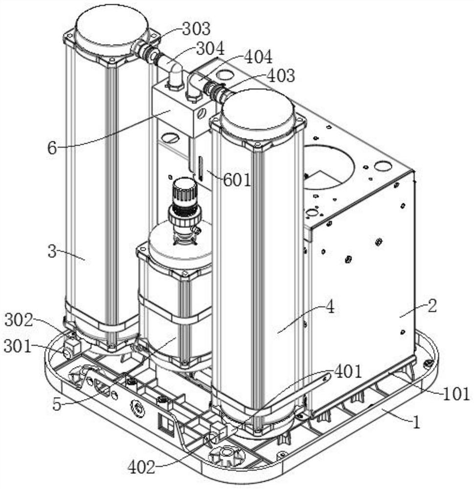 Oxygen generator solenoid valve control structure and control system thereof