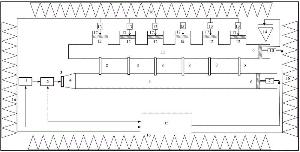 Helmholtz resonator array based suspended particles sound wave agglomerating system and method