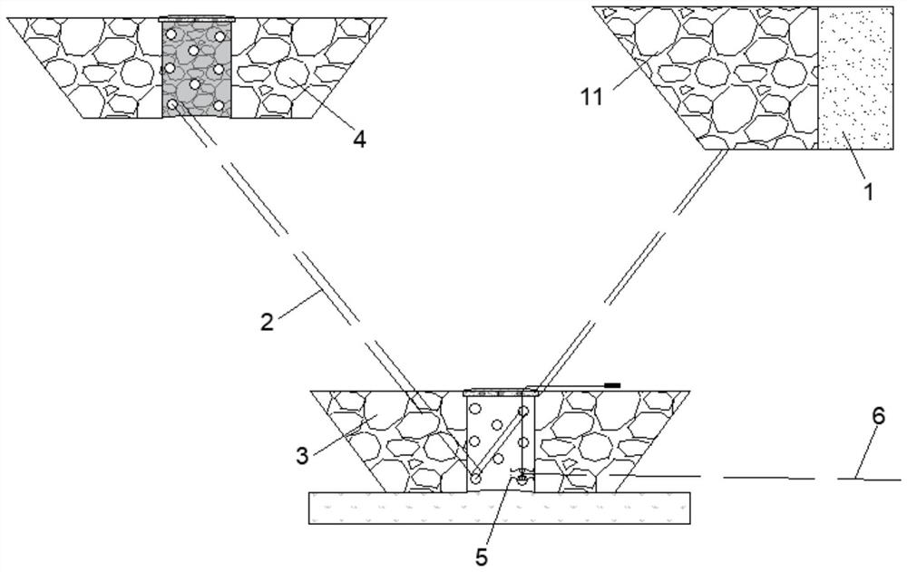 Structure for enabling mountain spring water to flow into villages to build water conservancy facilities for mutual conversion of benefits and harm