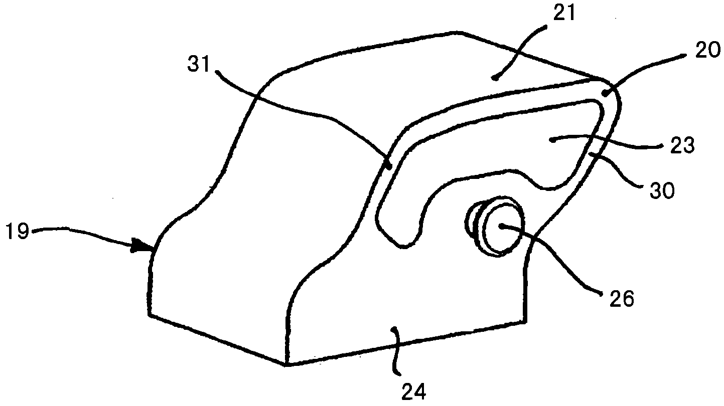 Sliding element of guide device of adjustable roof element of openable roof