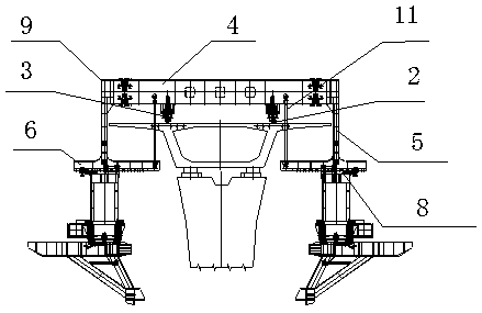 The whole continuous retreat method of the mobile formwork beam surface