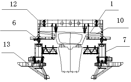 The whole continuous retreat method of the mobile formwork beam surface